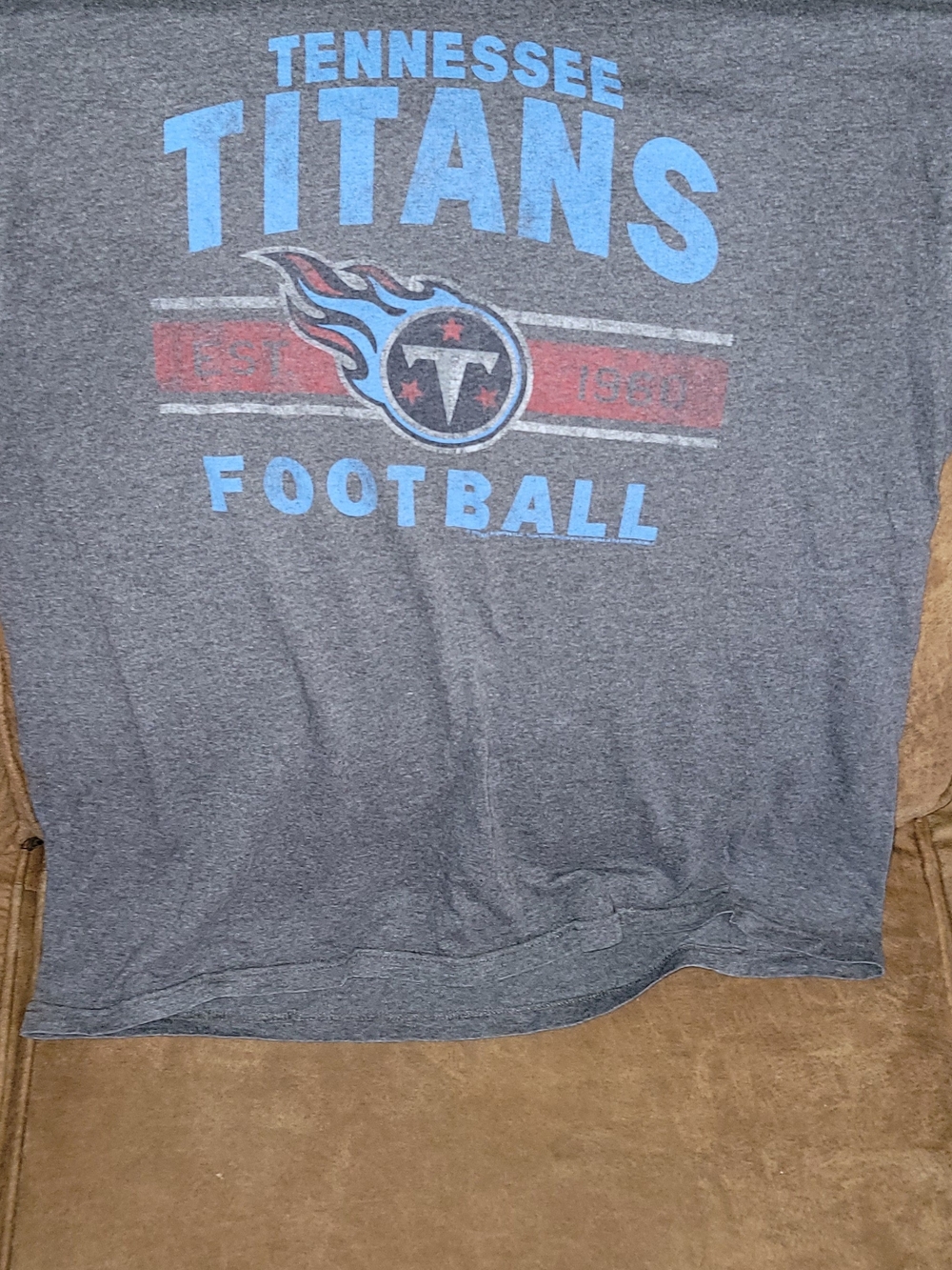 Tennessee Titans Gray Football Tee
